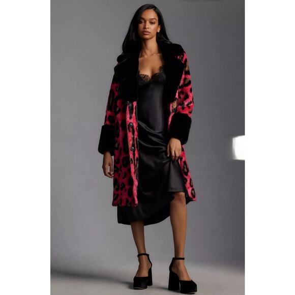 Maeve by Anthropologie Leopard Fur Coat - Picture 8 of 8